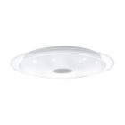 Transparent flush ceiling light steel, Dunya, 24W, adjustable light colour LED