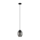 Grey pendant light smoke glass, Lucian