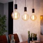 Black pendant light steel, Samed