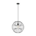 Nickel industrial pendant light steel, Josiah