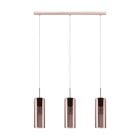 Copper design pendant light glass, Tino