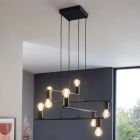 Black industrial pendant light metal, Evelyne