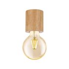 Wood flush ceiling light brown, Yannic