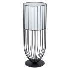 Black industrial table lamp steel, Josip, with switch