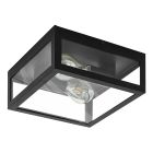 Black modern bathroom ceiling light glass, Amadou, IP44