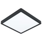 Black ceiling light steel, Pascale, 20W, 3000K LED
