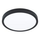 Black bathroom ceiling light steel, Pascale, 20W, 3000K LED, IP44