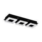 Black design flush ceiling light steel, Arjo, 4W, 3000K LED