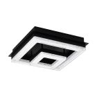 Black design flush ceiling light steel, Arjo, 12W, 3000K LED
