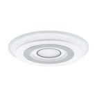White modern flush ceiling light plastic, Sim, 16W, adjustable light colour LED