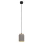 Brown modern pendant light fabric, Gabi