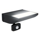 Black modern outdoor wall light with motion sensor aluminium, Samuel, 10,5W, 3000K LED, IP44