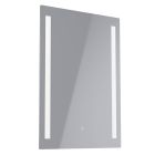 Grey modern mirror with light glass, Bibi, 6,1W, 4000K LED, IP44, with switch