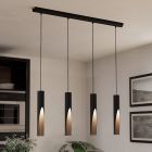 Black modern pendant light steel, Aloysius