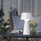 White outdoor table lamp plastic, Peterke, 3W, adjustable light colour, IP44, with touch dimmer