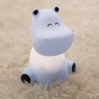 Blue children's table lamp plastic, Hippo, 5W, RGBW LED
