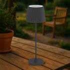 Black modern table lamp fabric, Latif, 2W, white switch LED, with touch dimmer