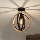 Wood ceiling light brown, Angeline