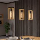 Wood pendant light brown, Jasmina