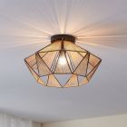 Brown rustic ceiling light steel, Yessica