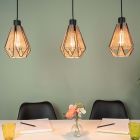 Brown rustic pendant light steel, Yessica