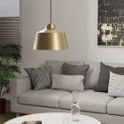 Golden industrial pendant light aluminium, Kwinten