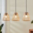 Wood pendant light brown, Wilfried
