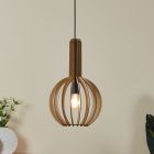 Wood pendant light brown, Kenney