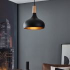 Black pendant light aluminium, Tjebbe