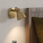 Golden industrial wall spotlight aluminium, Tinke