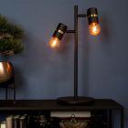 Black table lamp aluminium, Jelger, with switch