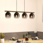 Brown design pendant light aluminium, Frida