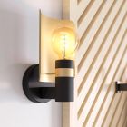 Golden modern wall light aluminium, Jetty