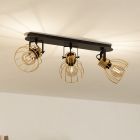 Golden industrial ceiling spotlight aluminium, Tjarda