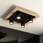 Wood ceiling light black, Kenneth