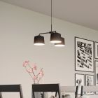 Black industrial pendant light aluminium, Vinod