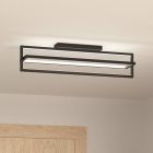 Black modern ceiling light aluminium, Lianne, 34W, warm to cold white adjustable LED, 3-step dimmable