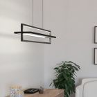 Black modern pendant light aluminium, Lianne, 34W, warm to cold white adjustable LED, 3-step dimmable
