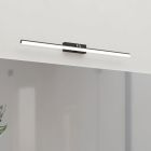 Black mirror lighting plastic, Keisha, 5W, warm to cold white adjustable LED, IP44