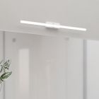 White modern mirror lighting plastic, Keisha, 5W, warm to cold white adjustable LED, IP44, 3-step dimmable