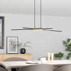 Black modern pendant light aluminium, Leintje, 13W, 3000K LED