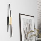 Black modern wall light aluminium, Leintje, 6,3W, 3000K LED