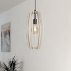 Wood pendant light grey, Wilko