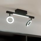 Black modern ceiling spotlight aluminium, Madelinde, 3,2W, 3000K LED