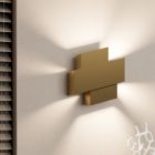 Golden design wall light aluminium, Kylie