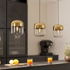 Golden design pendant light glass, Jeanny
