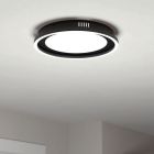 Black modern ceiling light aluminium, Thijn, 11,5W, warm to cold white adjustable LED, 3-step dimmable