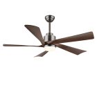 Brown modern ceiling fan metal, Frank, 20W, warm to cold white adjustable LED, with remote control