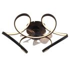 Black design ceiling fan plastic, Joske, 40W, warm to cold white adjustable LED, with remote control