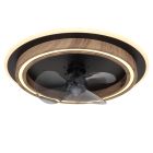 Brown modern ceiling fan plastic, Lamine, 32W, warm to cold white adjustable LED, with remote control